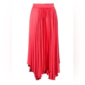 J. Jill Coral High-Low Pleated Skirt